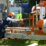 Norwood MX34 band sawmill being demonstrated at the APF show 2012