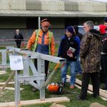 Logosol Farmer mobile chainsaw mill being demonstrated at our open day March 2017